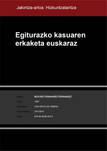 Egiturazko kasuaren erkaketa euskaraz
